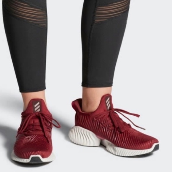 Adidas alphabounce lea maroon on sale